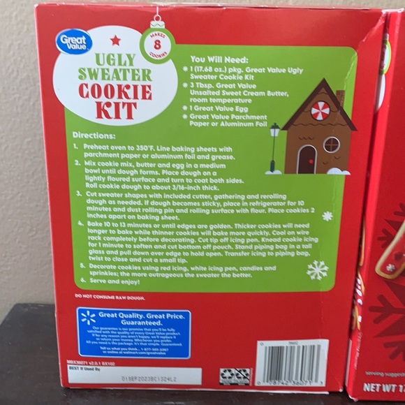 Set Of 2 Great Value Ugly Sweater Cookie Kit Exp Sept 2023 - Picture 3 of 5
